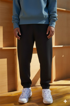 prtnc protonic Erkek Jogger Eşofman Altı Lastikli Paça 3 İplik Şardonlu Kışlık