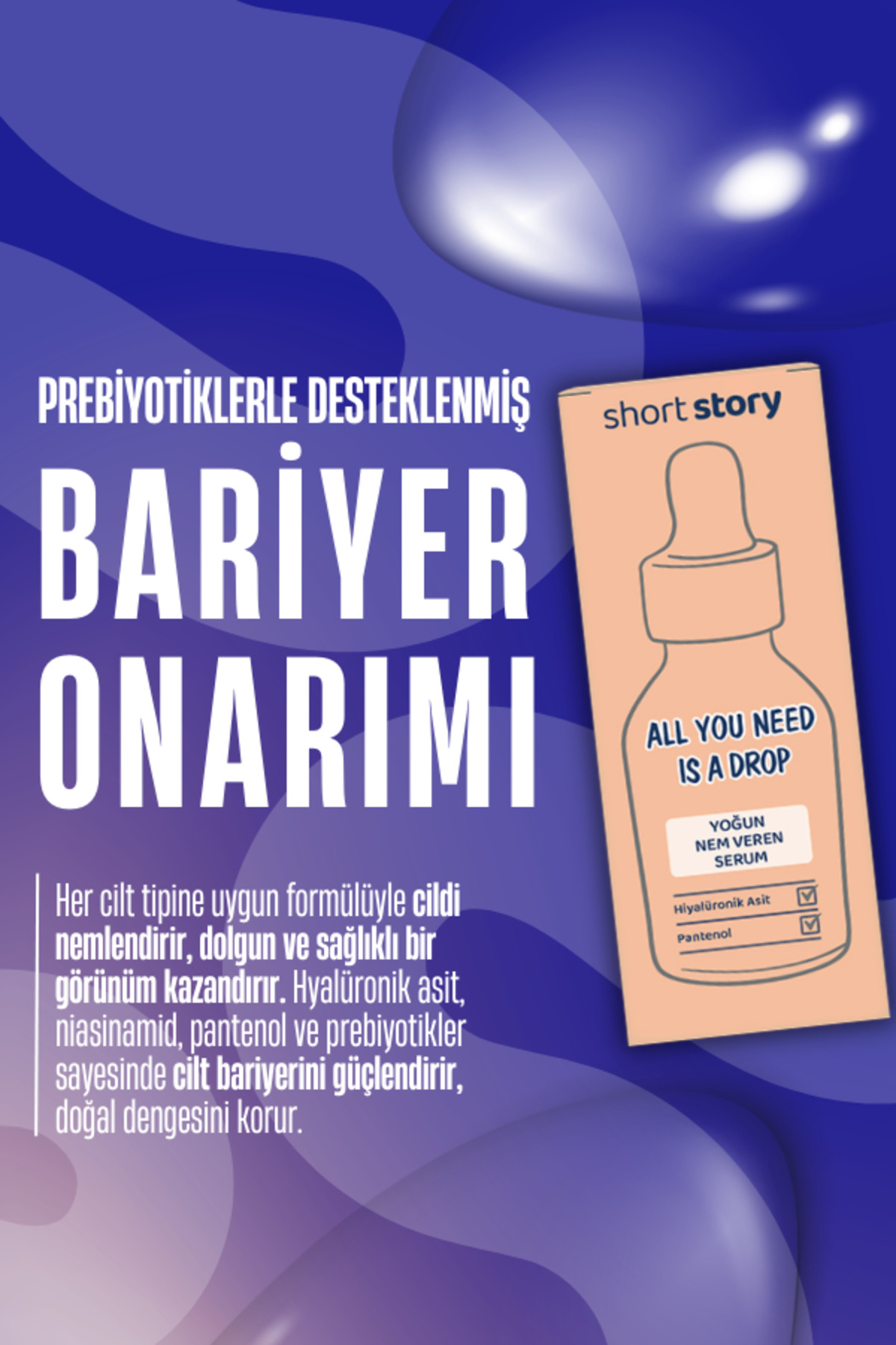 All You Need Is A Drop yoğun nem veren serum, ekstra neme ihtiyaç duyan ciltlere Multi Formül 30 ml — TYCL8WVJXN172755159795326 — تصویر 4 از 6