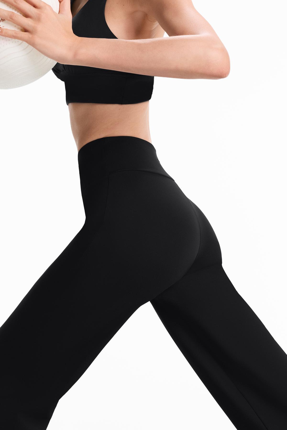 Oysho  Comfortlux high rise düz kesim pantolon - Görsel 4