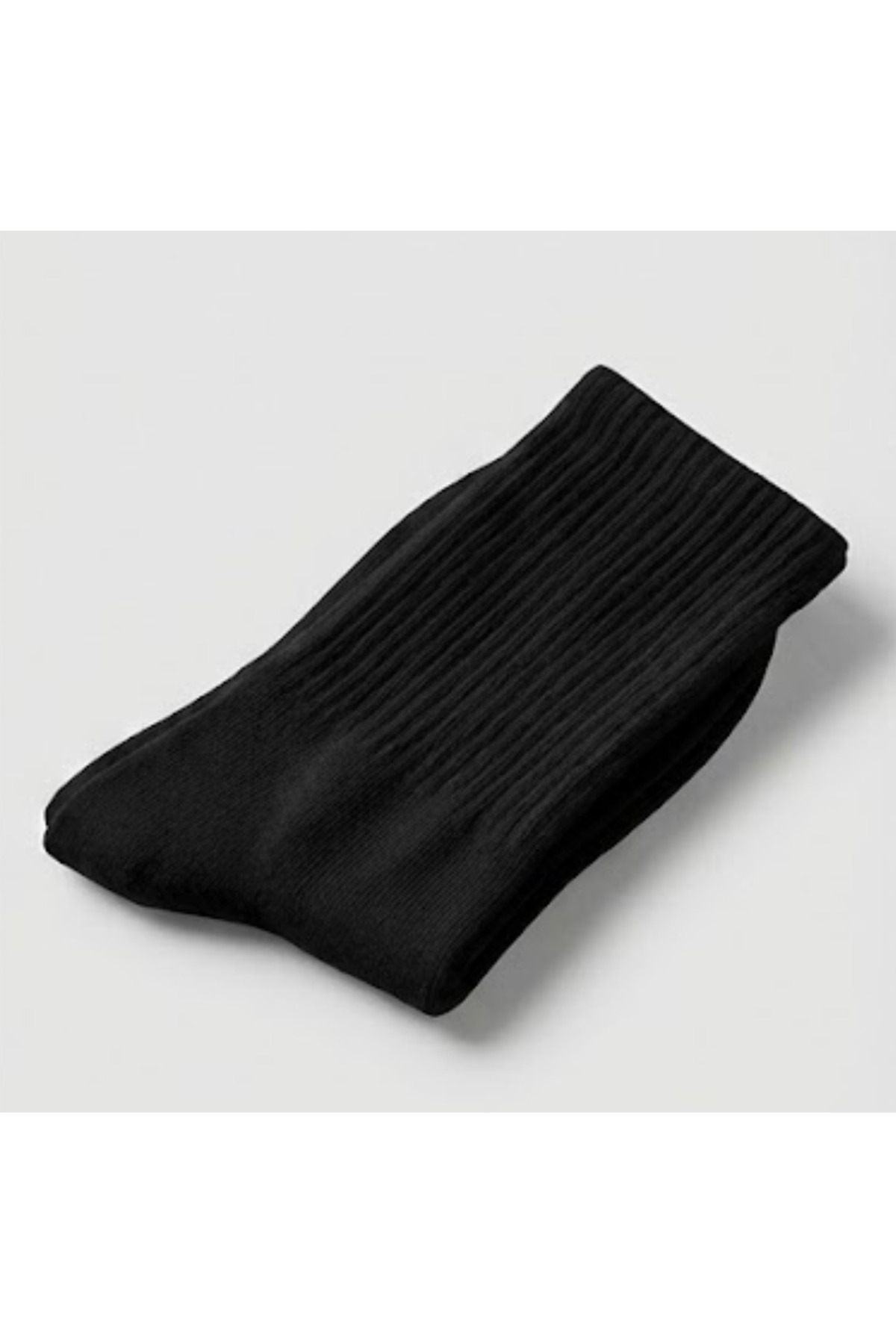 KARDEŞLER ÇORAP Unisex Siyah Yarım Konç Tenis Çorap Kolej 3'lü Paket görsel 4