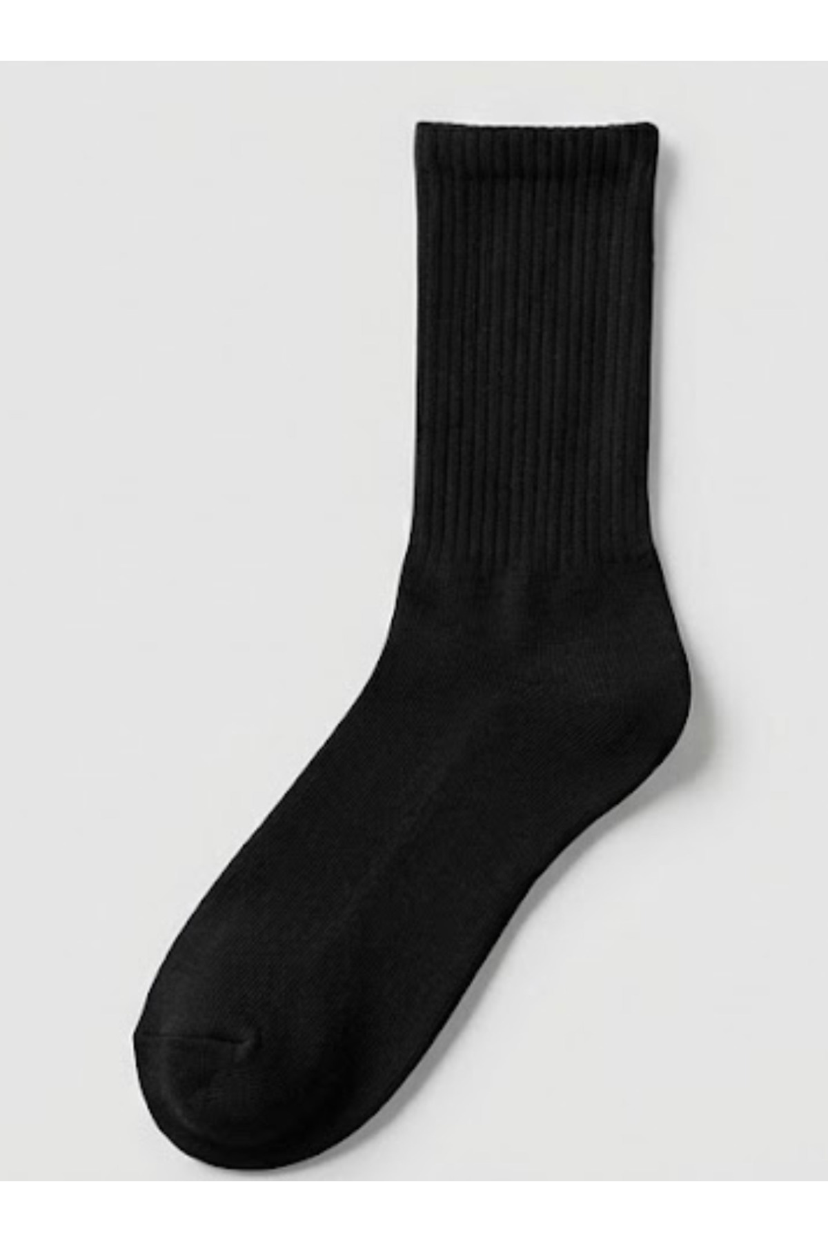 KARDEŞLER ÇORAP Unisex Siyah Yarım Konç Tenis Çorap Kolej 3'lü Paket görsel 3