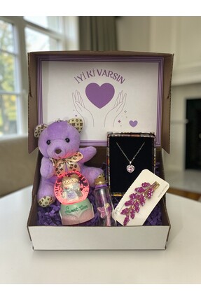 miraybutikhediyelikesya İyi Ki Varsın Hediye Kutusu – Kalpli Kolye, Işıklı Ka...