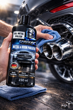 CARMORX Metal & Krom Parlatıcı – Egzoz, Jant ve Krom Aksamlar İçin Parlaklık ...