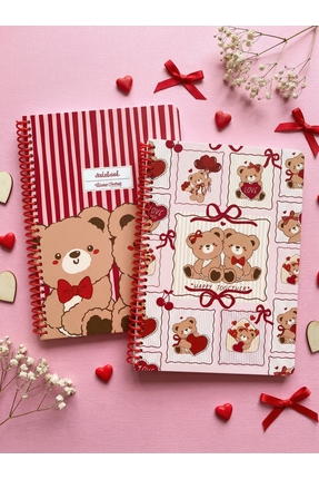 Victoria's Journals A5 Spiralli Okul Defteri 2’li Set – Kareli, Soft Touch Kapak