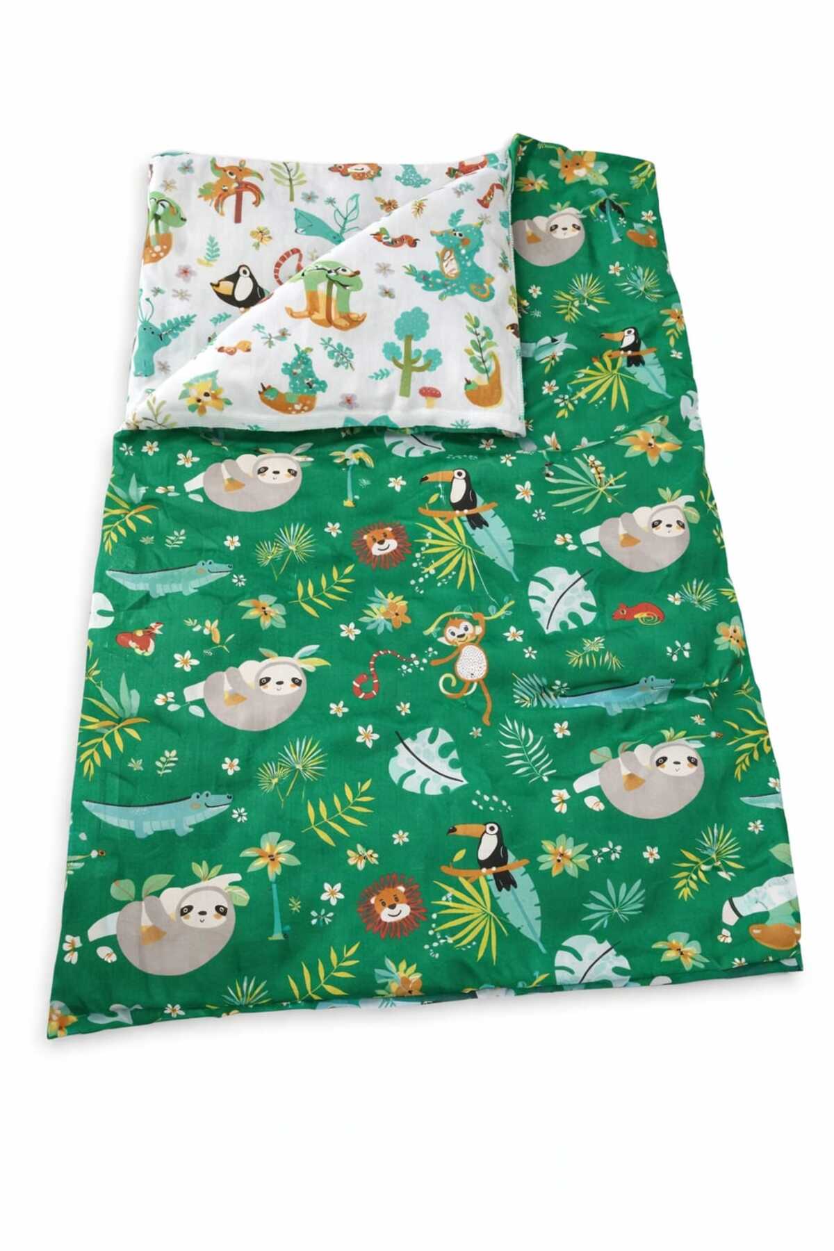 100% Cotton Single Duvet Cover ( Duvet Cover ) White Green Forest 100 X 150 Cm (ONLY DUVET cover)