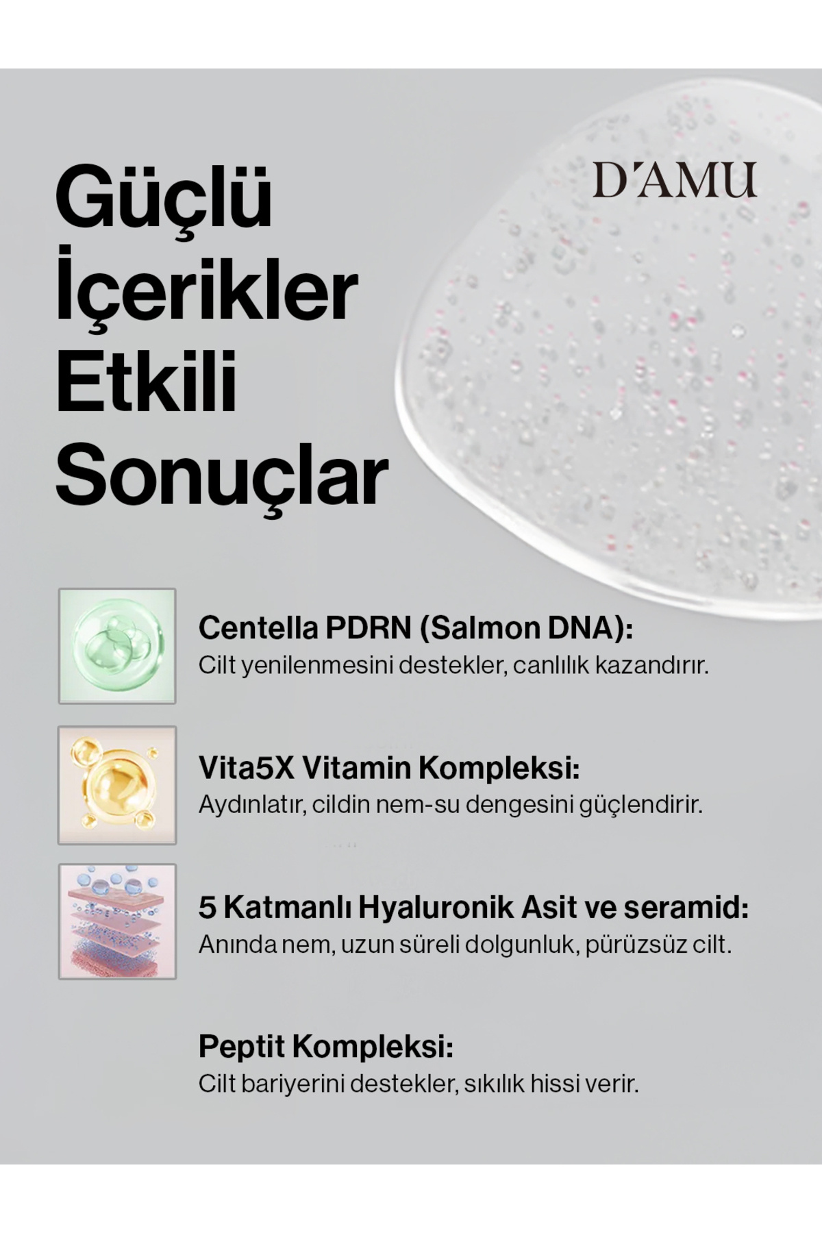 سرم کپسولی Vita5X PDRN، سرم صورت ترمیم کننده، سفت کننده و روشن کننده، 30 میلی لیتر — DAMU-V5X-PDRN — تصویر 4 از 9