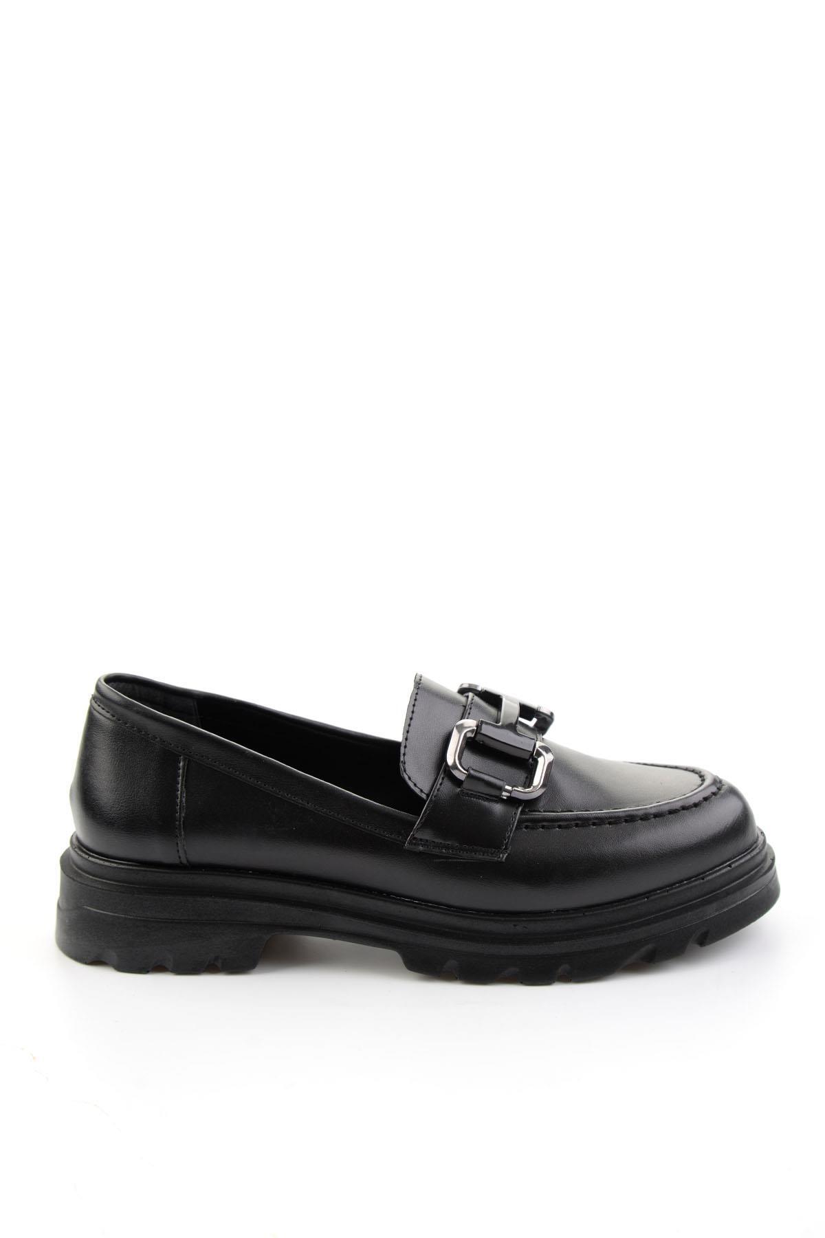Bambi Siyah Kadın Loafer Ayakkabı K01997011109