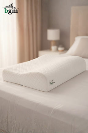 BGM Büyük Boy Ortopedik Visco Boyun Destekli Yastık (Çantalı) –Kılıf, Yumuşak...