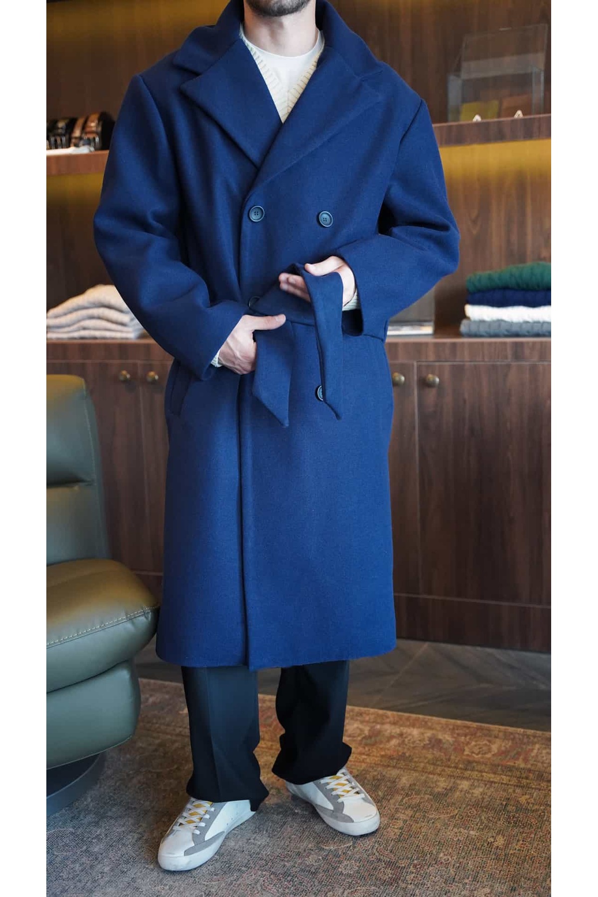 Atelier Old Money Arelion Oversize Lacivert Kaban FW5944 görsel 4