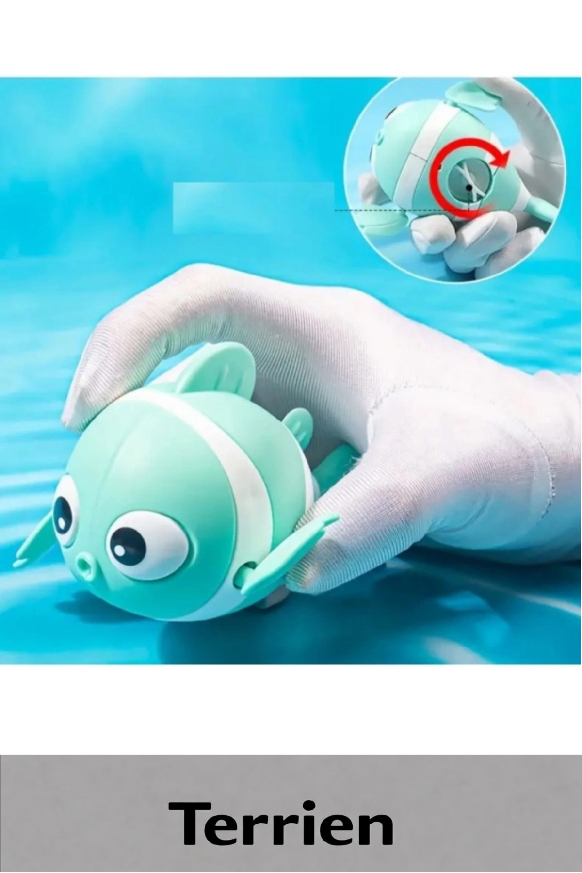 Terrien #BanyoOyuncak Dayanıklı Eğlenceli Hafif Kurmalı Renkli Yüzen Balık Bebek Çocuk Banyo Su Oyuncağı fotoğrafı 3 (önizleme)