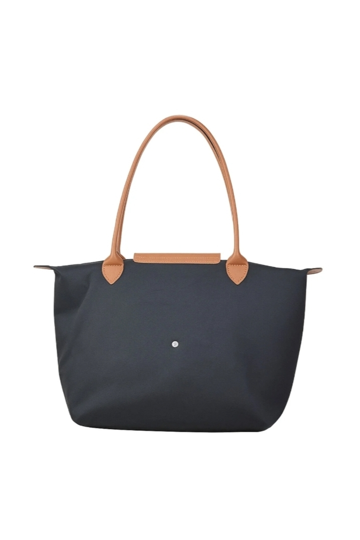 POLO CENTER  Katlanır Fermuarlı Büyük Boy Siyah Taba Kadın El Kol Omuz Ve Plaj Çantası - Görsel 3