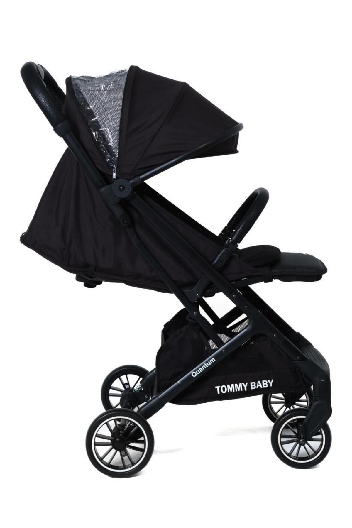 Tommybaby Quantum Kabin Bebek Arabası Kabin Boy Bebek Arabası Pedli Katlanabilir Yağmurluk Hediye fotoğrafı 3 (önizleme)