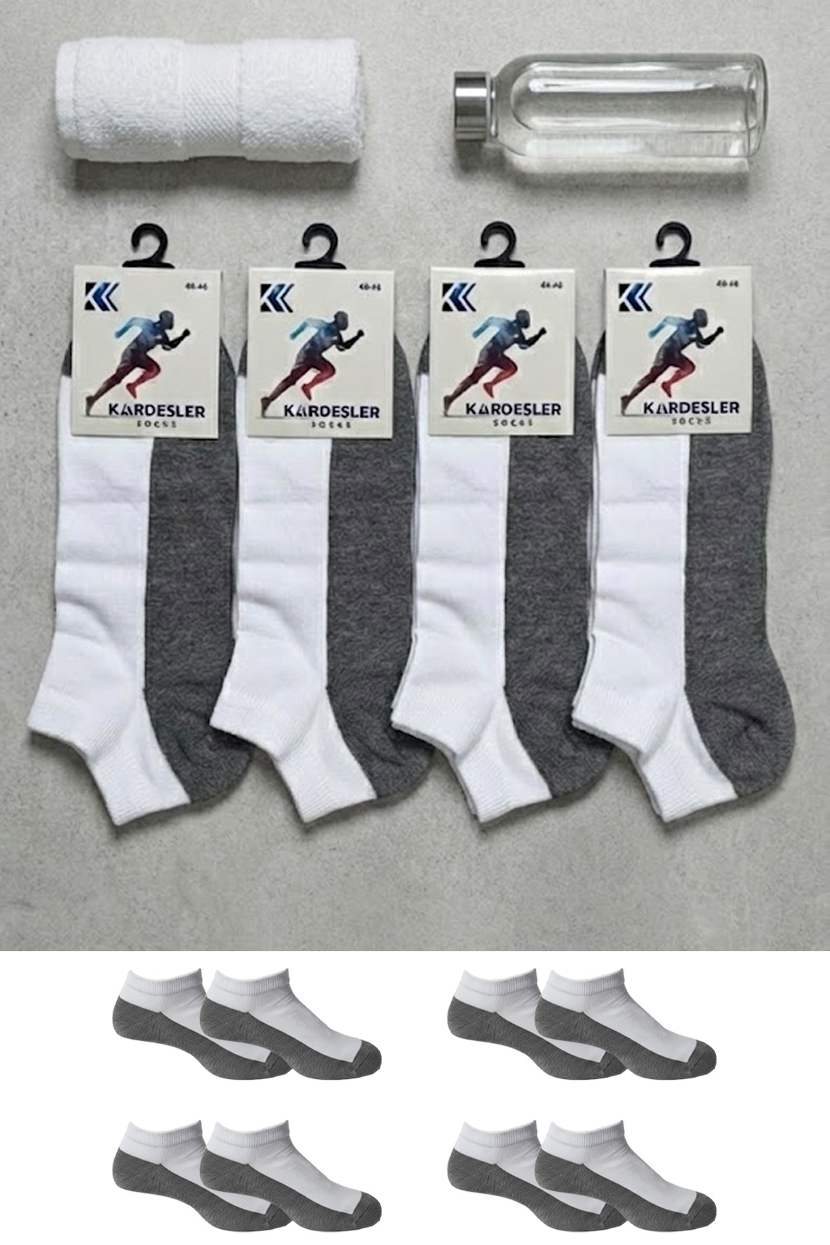 Men's Cotton Booties Socks 4-Pack