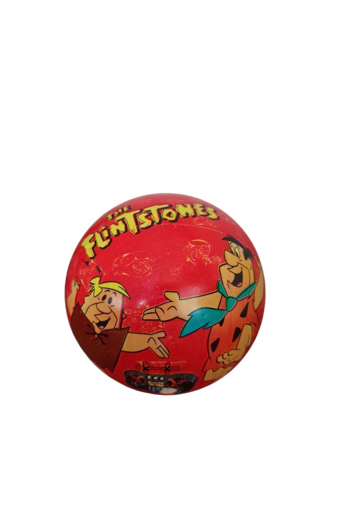 Hureggo vintage ''80'ler The Flintstones Taş Devri' yumuşak plastik top & 12 cm çap fotoğrafı 2 (önizleme)