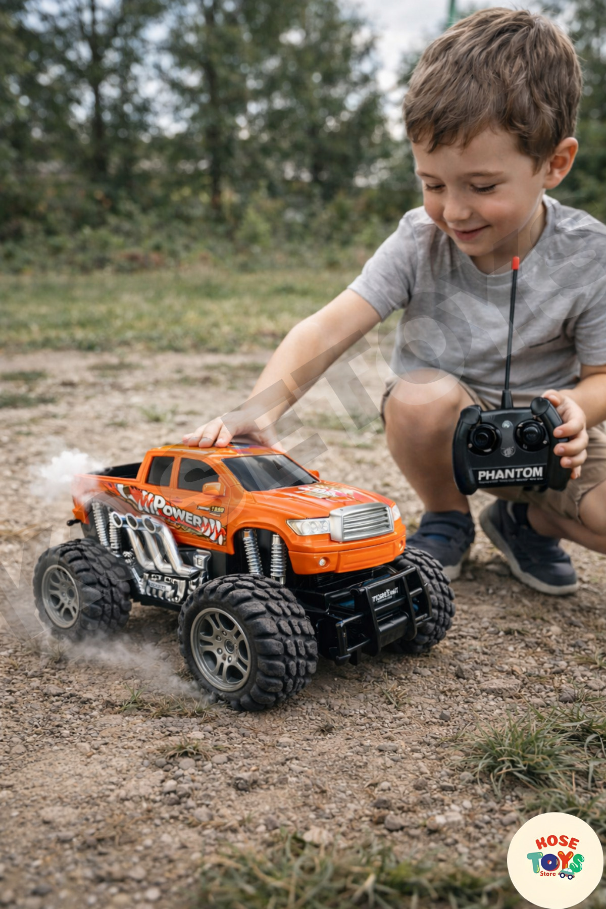 kosetoys Uzaktan Kumandalı Off Road Arazi Araba 27 MHz / 4x2 / Turuncu fotoğrafı 4 (önizleme)