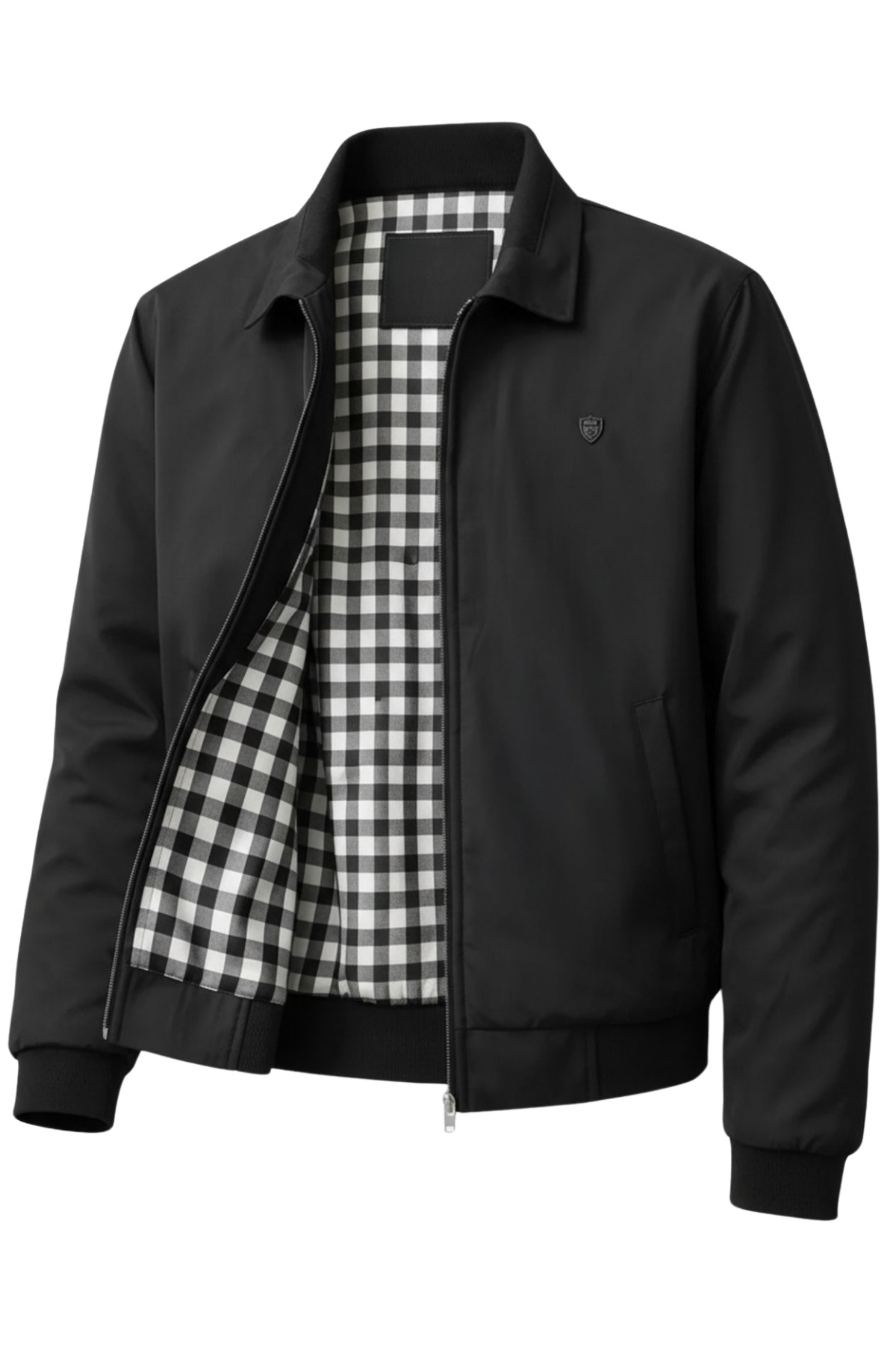 SİVAİST  Erkek Siyah Regular Rahat Kalıp Bonded Kumaş Klasik Yaka Mevsimlik&Yazlık Mont - Görsel 5