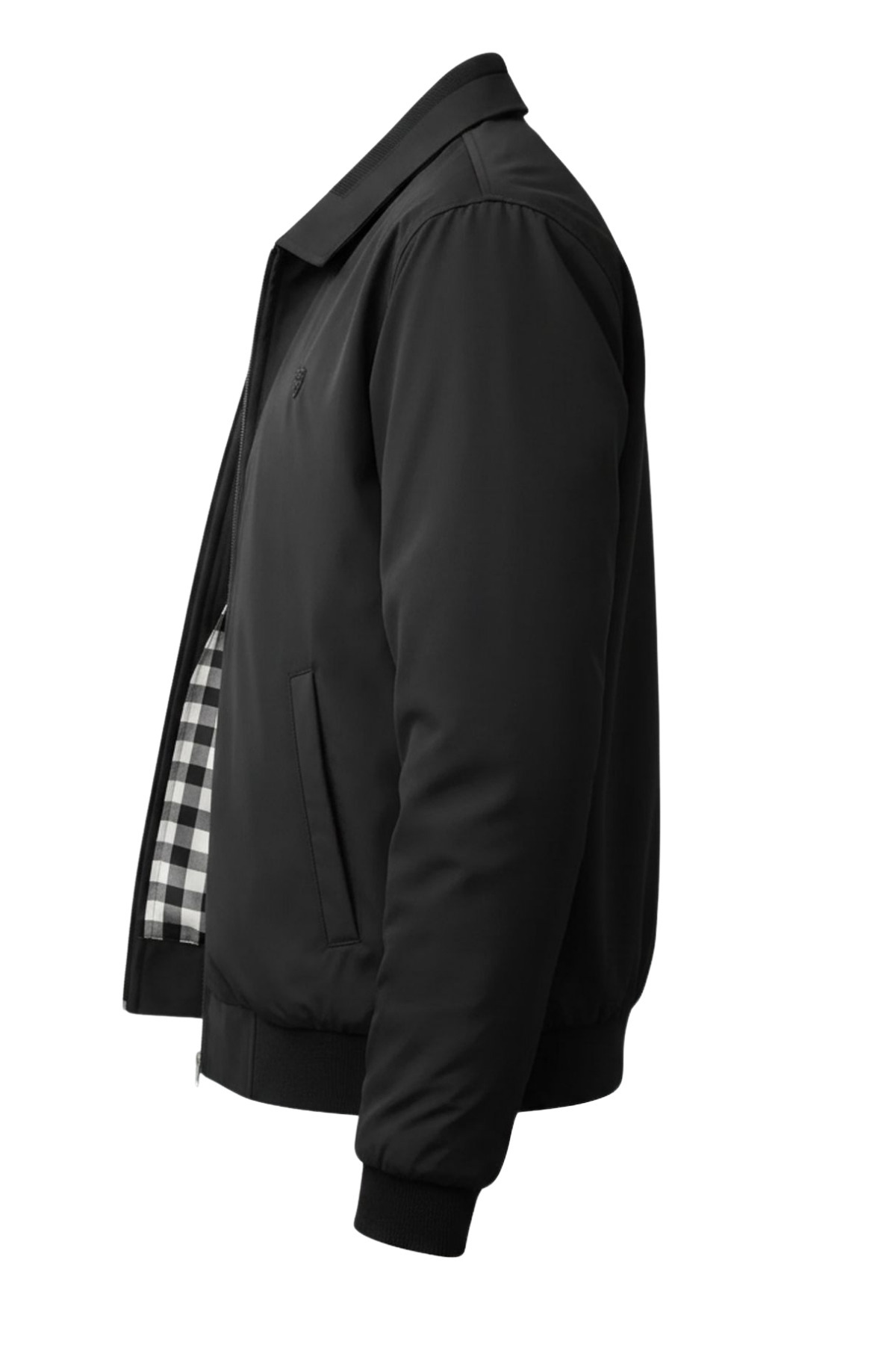 SİVAİST  Erkek Siyah Regular Rahat Kalıp Bonded Kumaş Klasik Yaka Mevsimlik&Yazlık Mont - Görsel 2