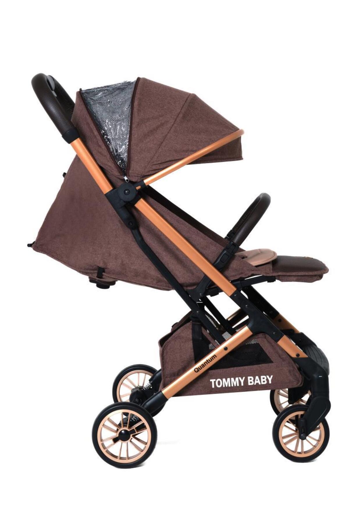 Tommybaby Quantum Kabin Travel Bebek Arabası Kabin Boy Bebek Arabası Pedli Katlanabilir Yağmurluk Hediye fotoğrafı 6 (önizleme)