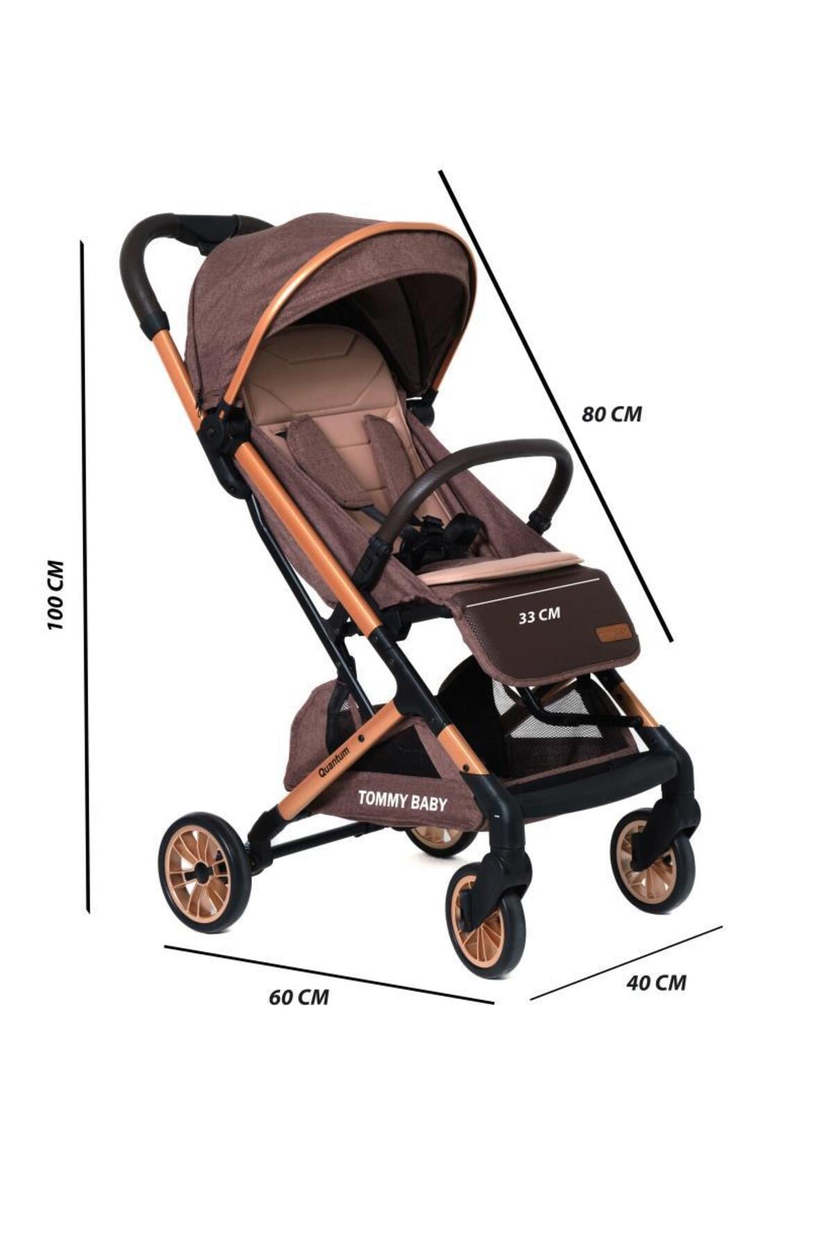 Tommybaby Quantum Kabin Travel Bebek Arabası Kabin Boy Bebek Arabası Pedli Katlanabilir Yağmurluk Hediye fotoğrafı 7 (önizleme)