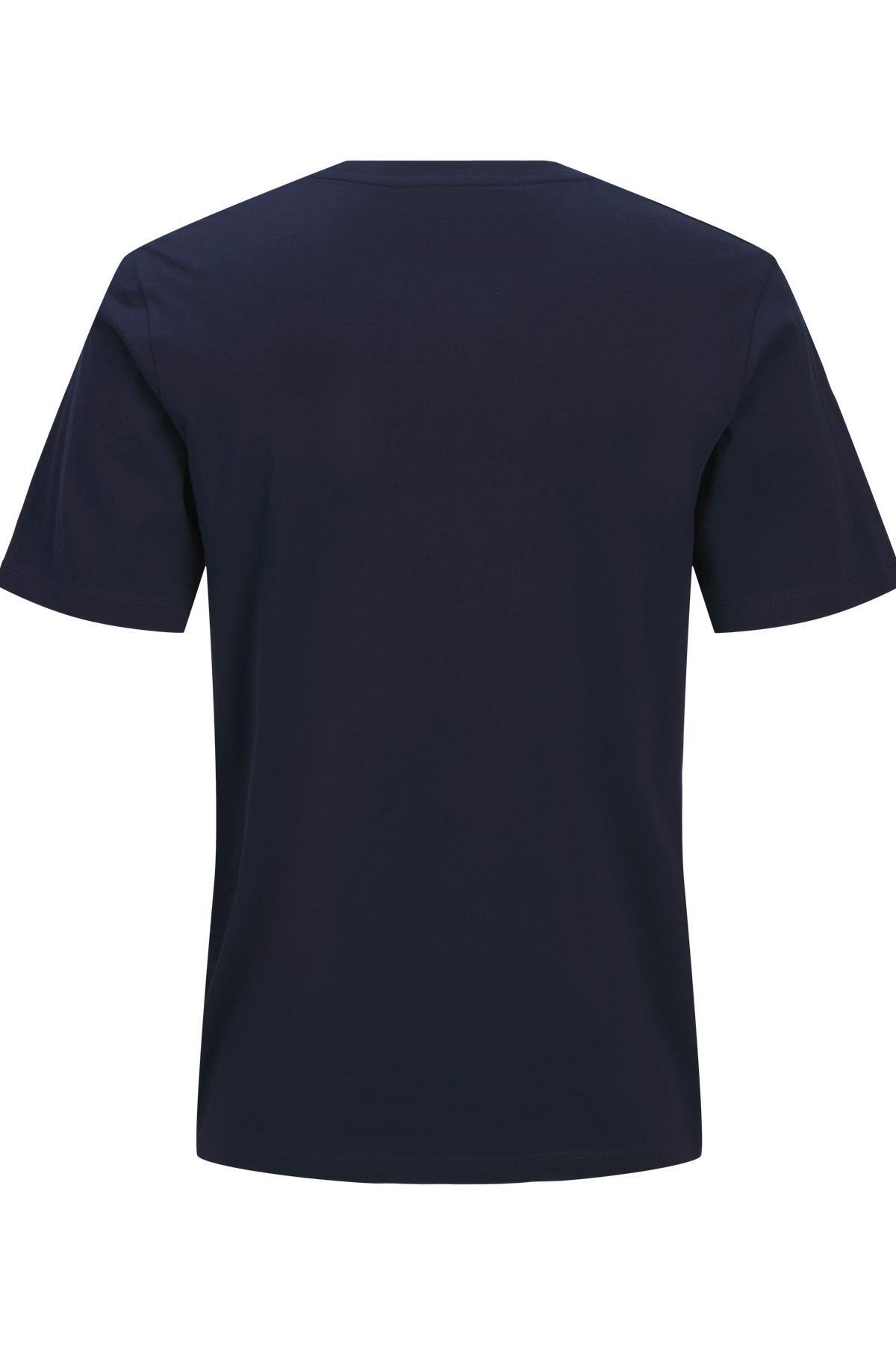 Jack & Jones  Erkek Gögüs Logo Baskili Tisört - Cole - Görsel 2