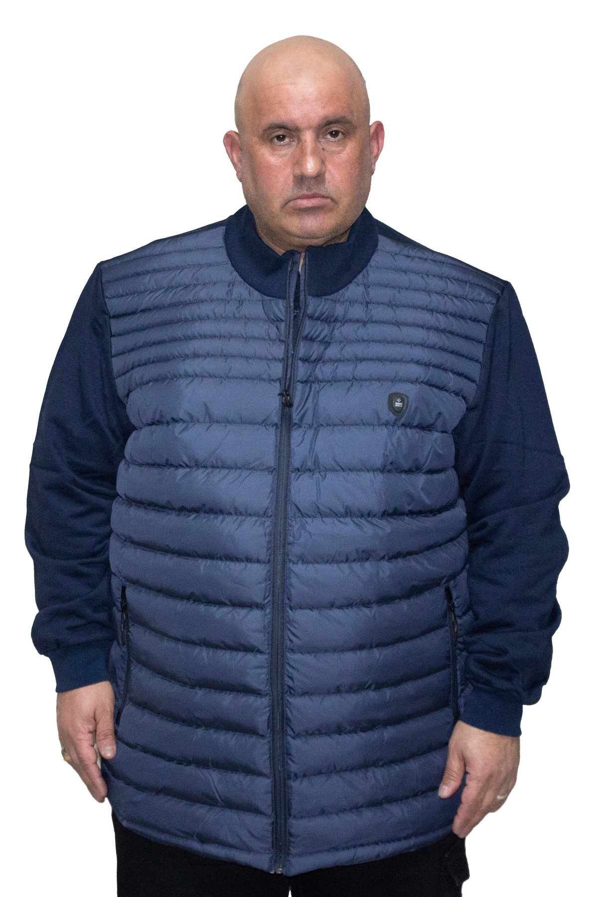 Ramon Miele Erkek Büyük Beden Dik Yaka Şişme Mont