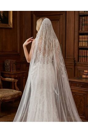 Magic Tiara Işıltılı Boncuk İşlemeli Gelin Duvağı – Şık ve Zarif Tasarım