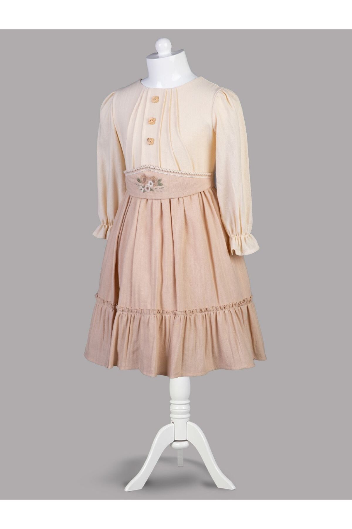 Cherrys Bebek Nervürlü Kız Çocuk Elbise fotoğrafı 3 (önizleme)