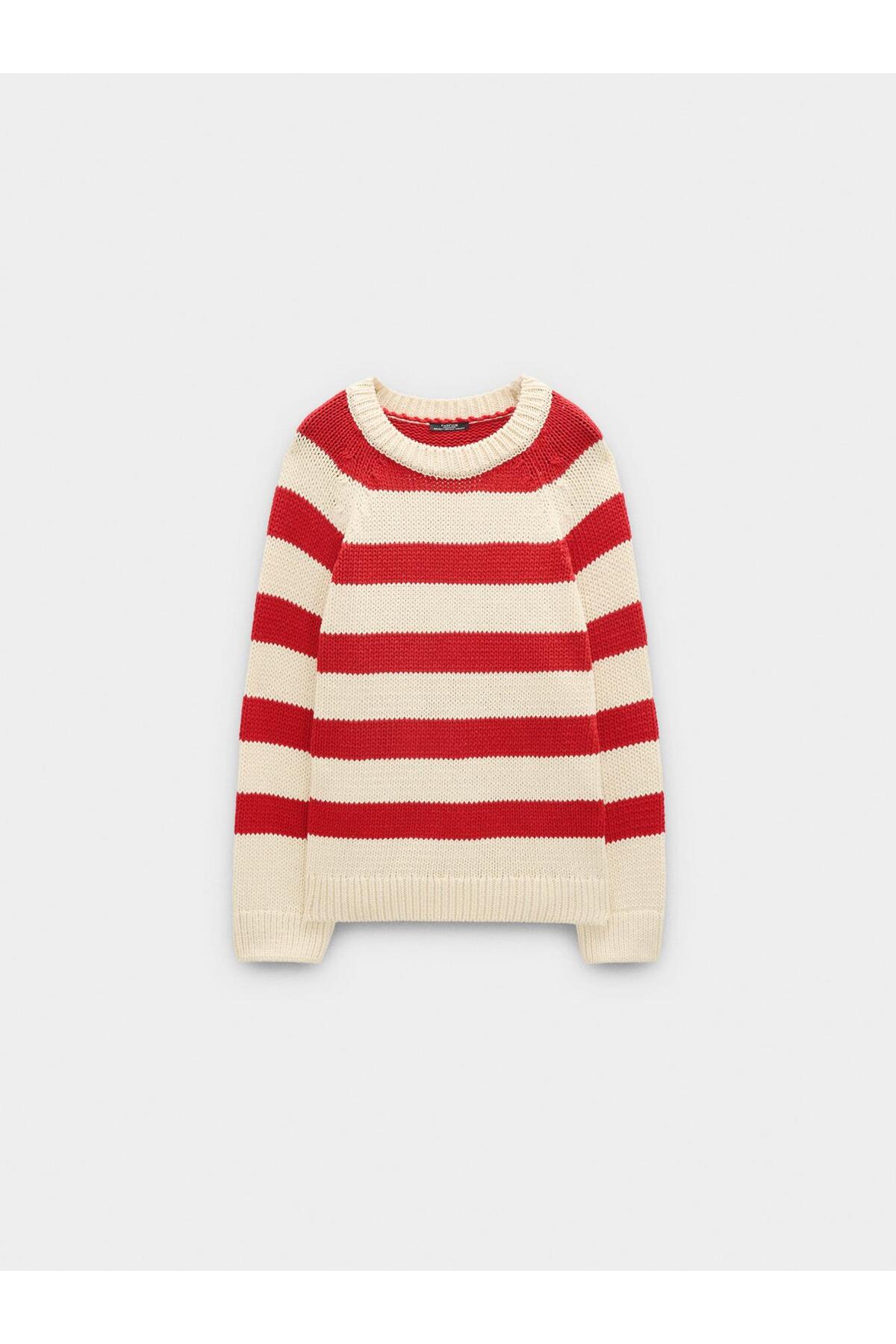 Parfois  Kadın Çizgili Örme Kazak - Görsel 5