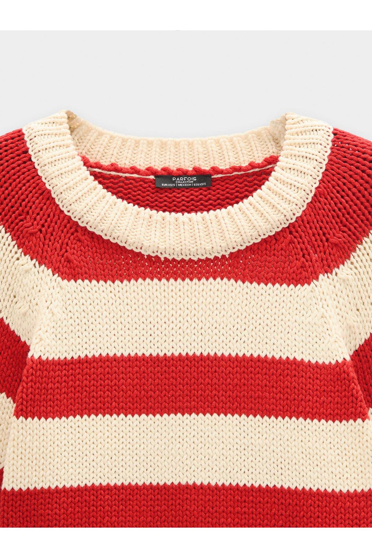 Parfois  Kadın Çizgili Örme Kazak - Görsel 6