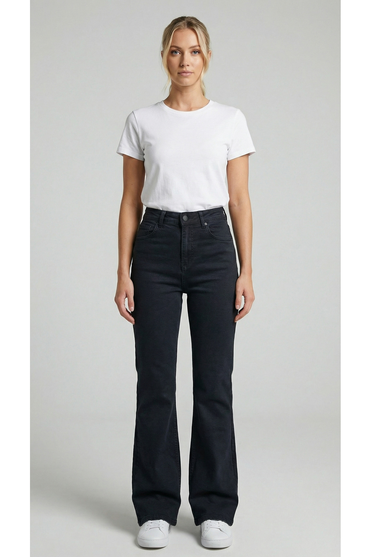 ENZİM JEANS  Kadın Süper Yüksek Bel Bootcut / İspanyol Paça Jean Pantolon