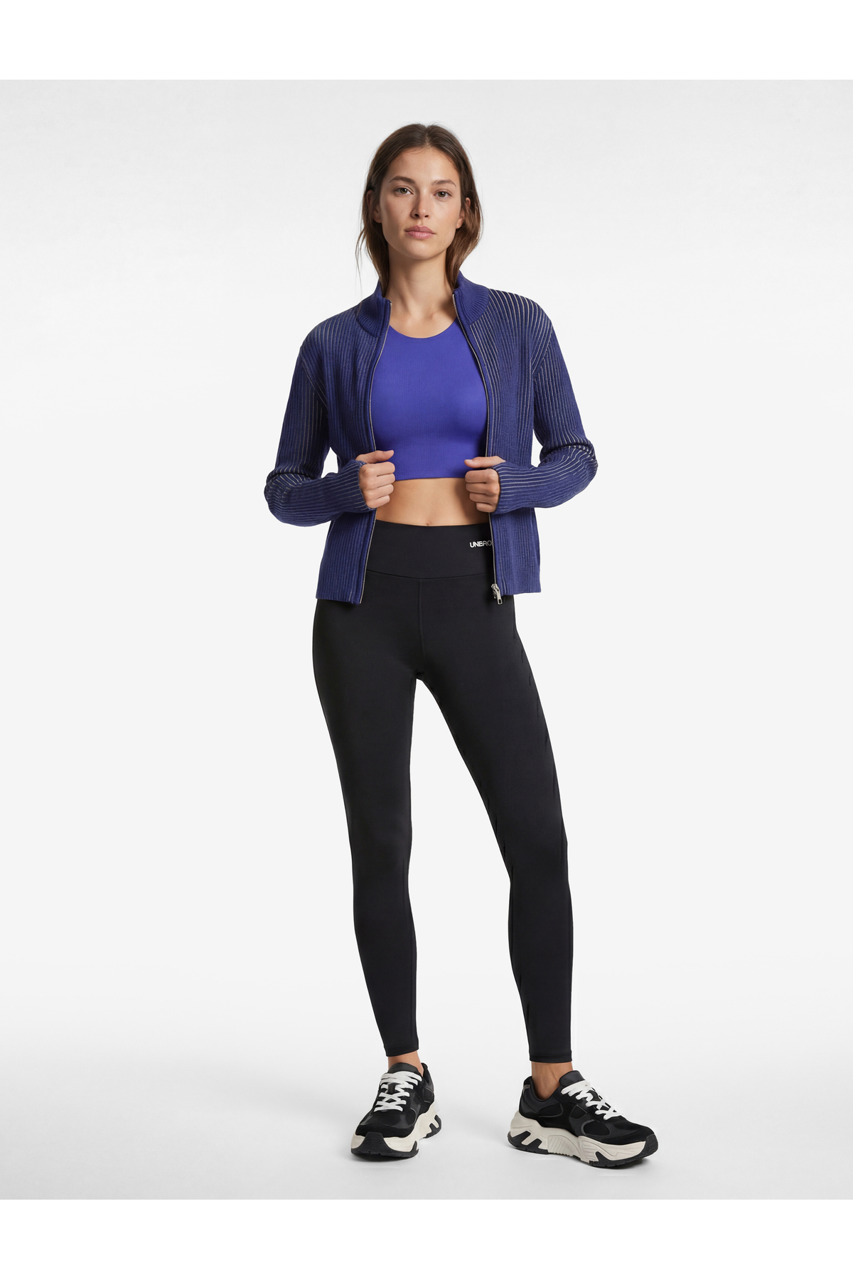 Koton Slim Fit Baskılı Yüksek Bel Spor Tayt
