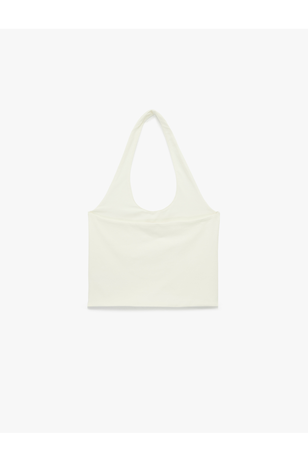 Koton Halter Yaka Kolsuz Pamuklu Crop Bluz görsel 3