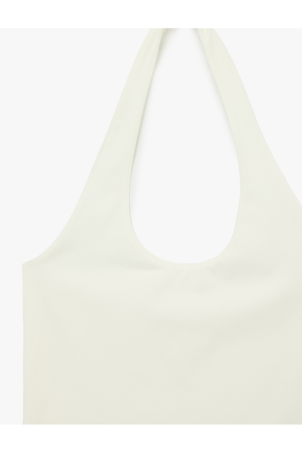 Koton Halter Yaka Kolsuz Pamuklu Crop Bluz görsel 4