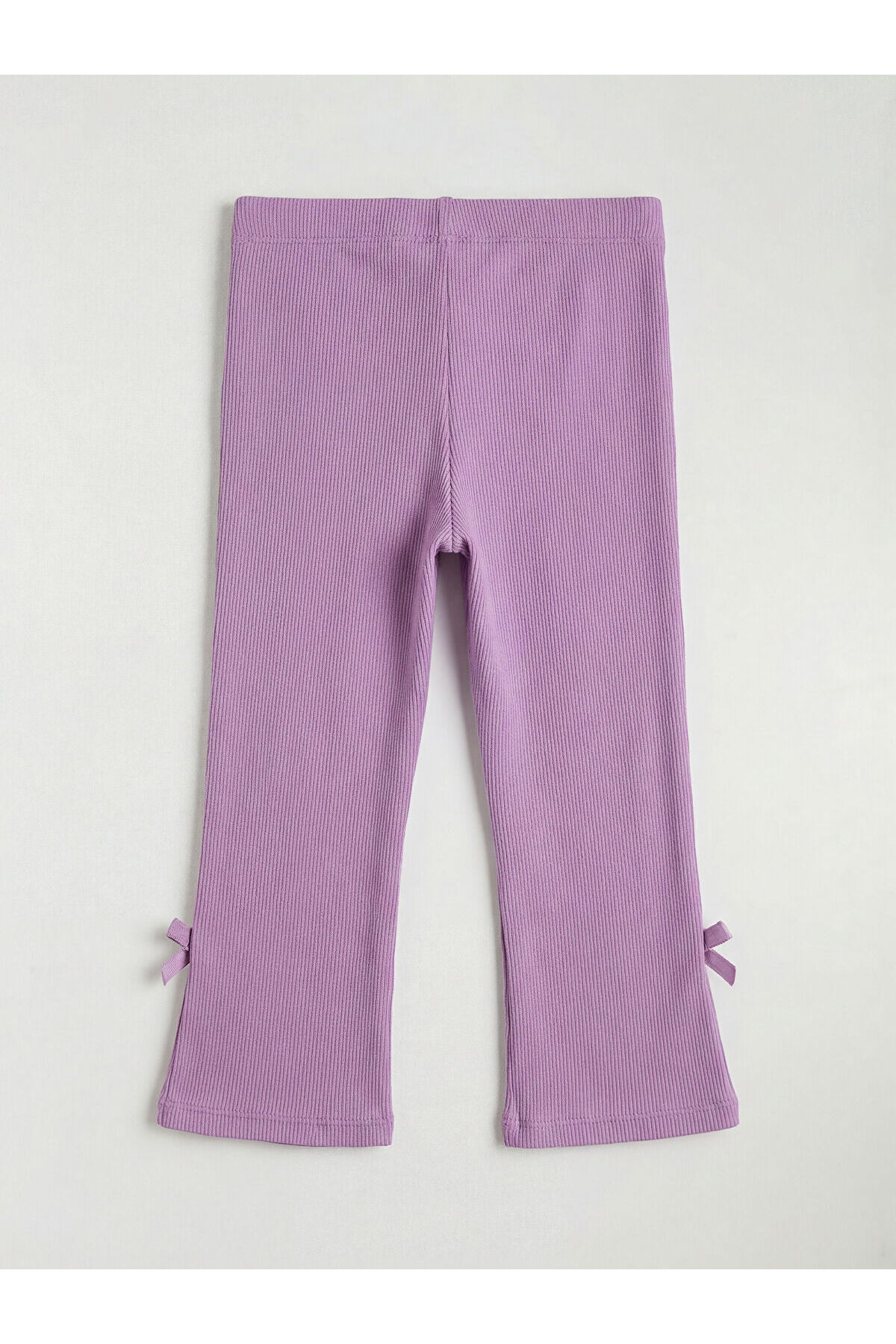 LC Waikiki Elsiva Collection Lila Paçası Fiyonklu Yan Şeritli Kız Çocuk Tayt fotoğrafı 2 (önizleme)