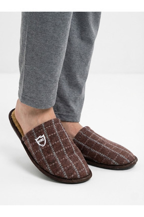 BİG STEPS Erkek Ev Terliği - Kışlık Peluş İçi Sıcak Tutan Kaymaz Taban