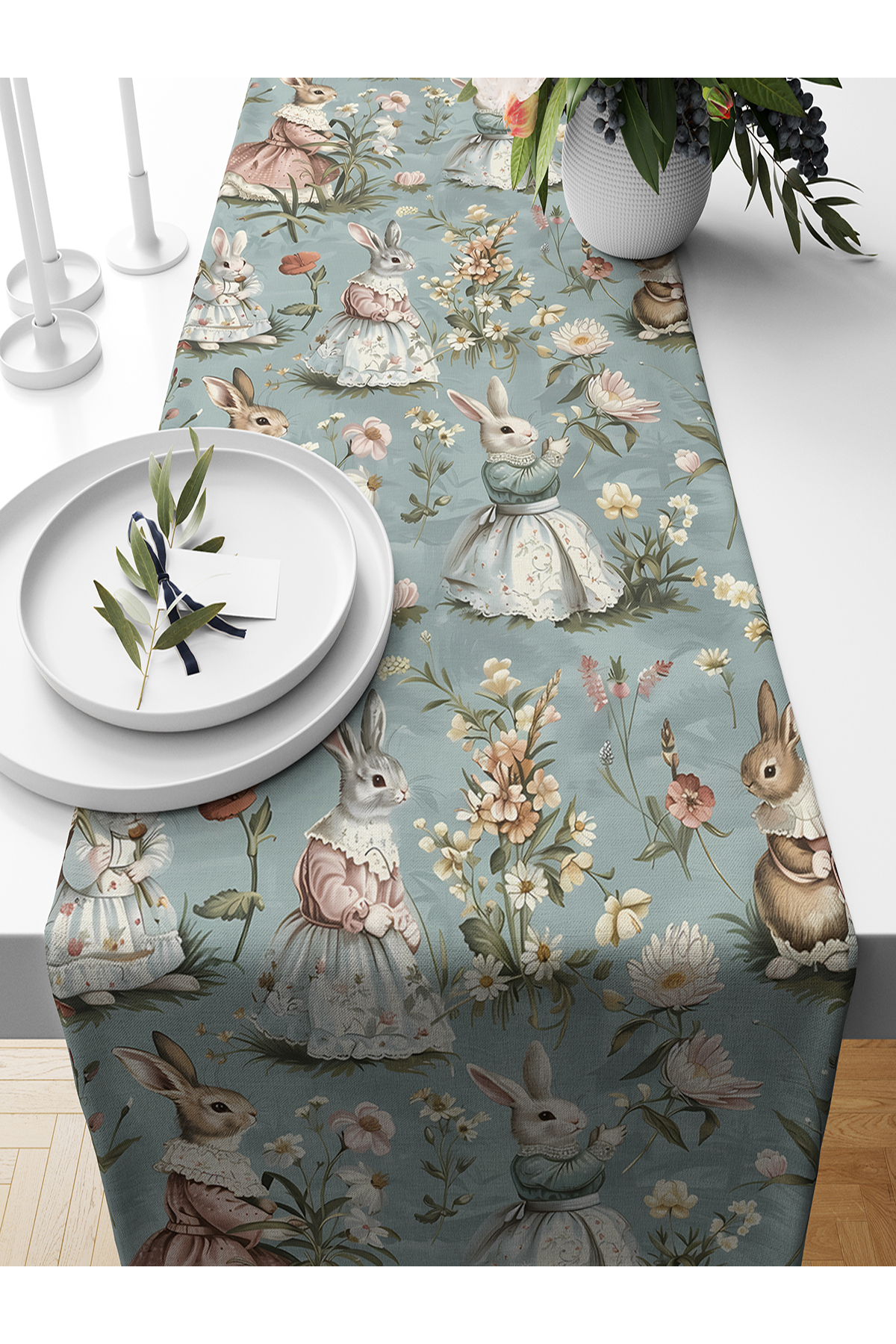 Spring Series 140x40 Cm Digital Printed Runner (Spring Easter)