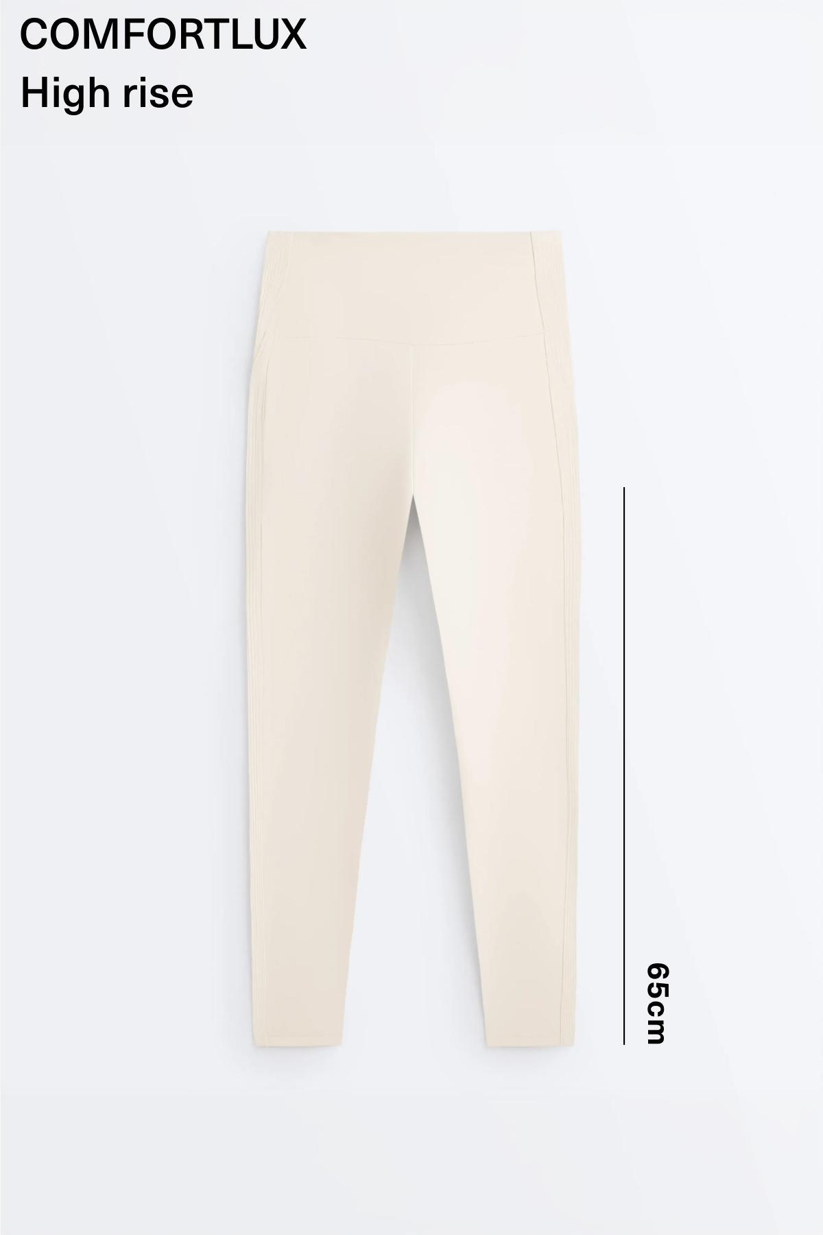 Oysho  Comfortlux rib high rise 65 cm bilek hizasında tayt - Görsel 7