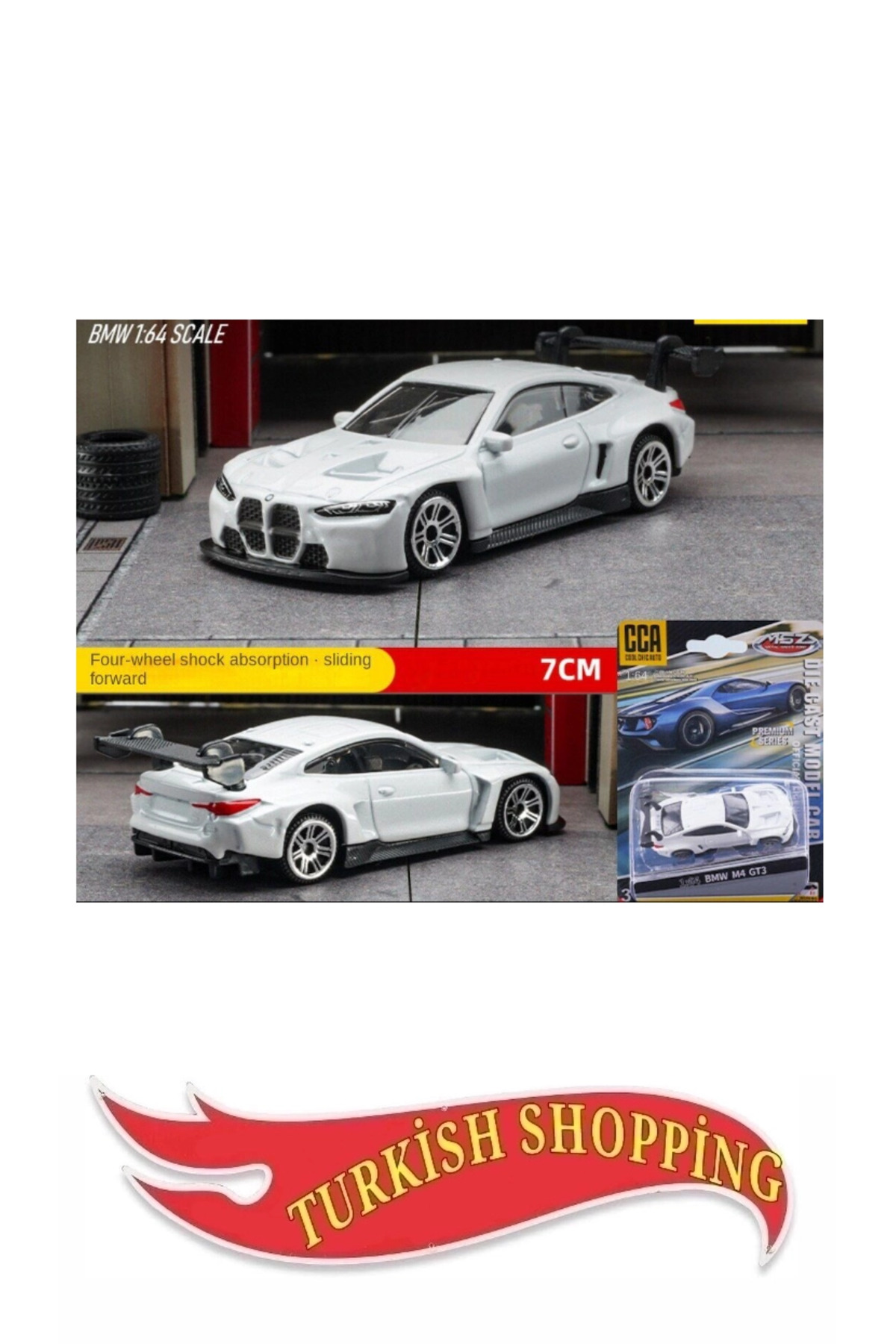 CCA 1:64 Ölçek Metal Süspansiyon BMW M4 Gt3 - Fiyatı, Yorumları
