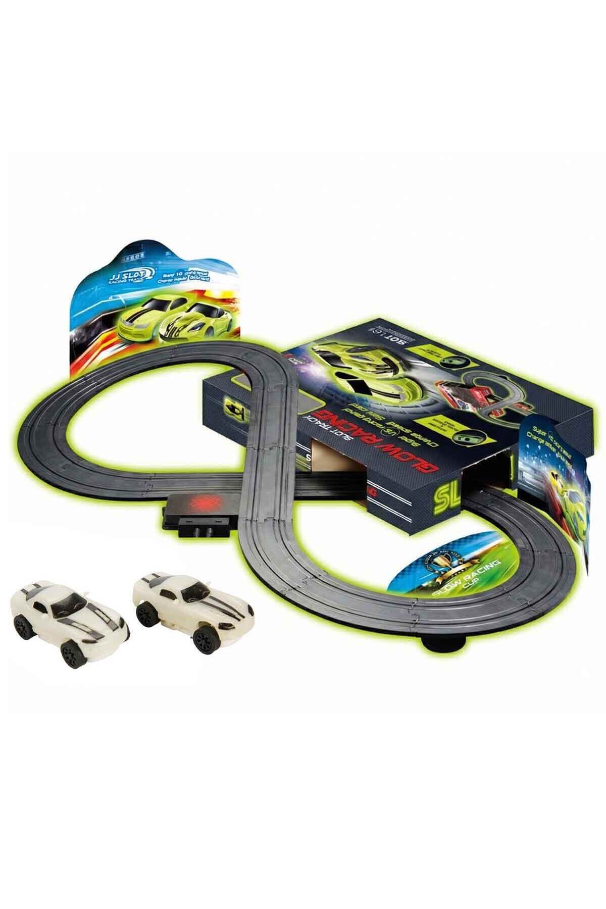 Sunman 1:64 Slot Track Karanlıkta Parlayan Arabalı ve Kumandalı