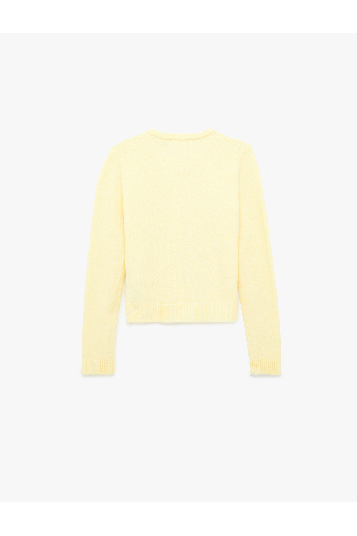 Koton  Uzun Kollu Bisiklet Yaka Düğmeli Triko Hırka - Görsel 3