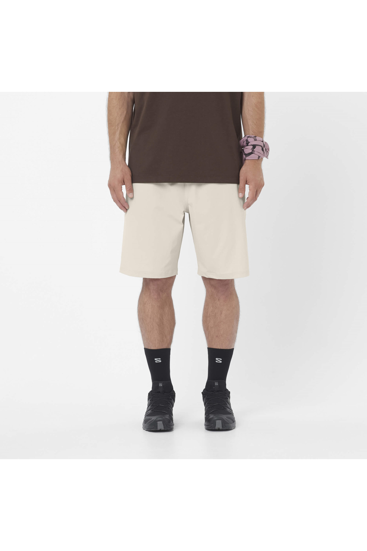 شلوارک مردانه WAYFARER EASE 2.0 مخصوص فضای باز، نقره‌ای، ابری، LC2747300 سالومون شورت ورزشی Salomon