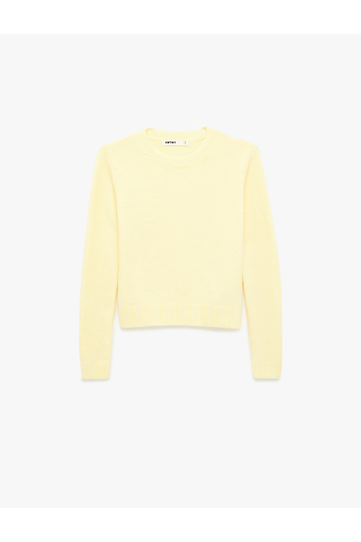 Koton  Uzun Kollu Bisiklet Yaka Basic Triko Kazak - Görsel 3