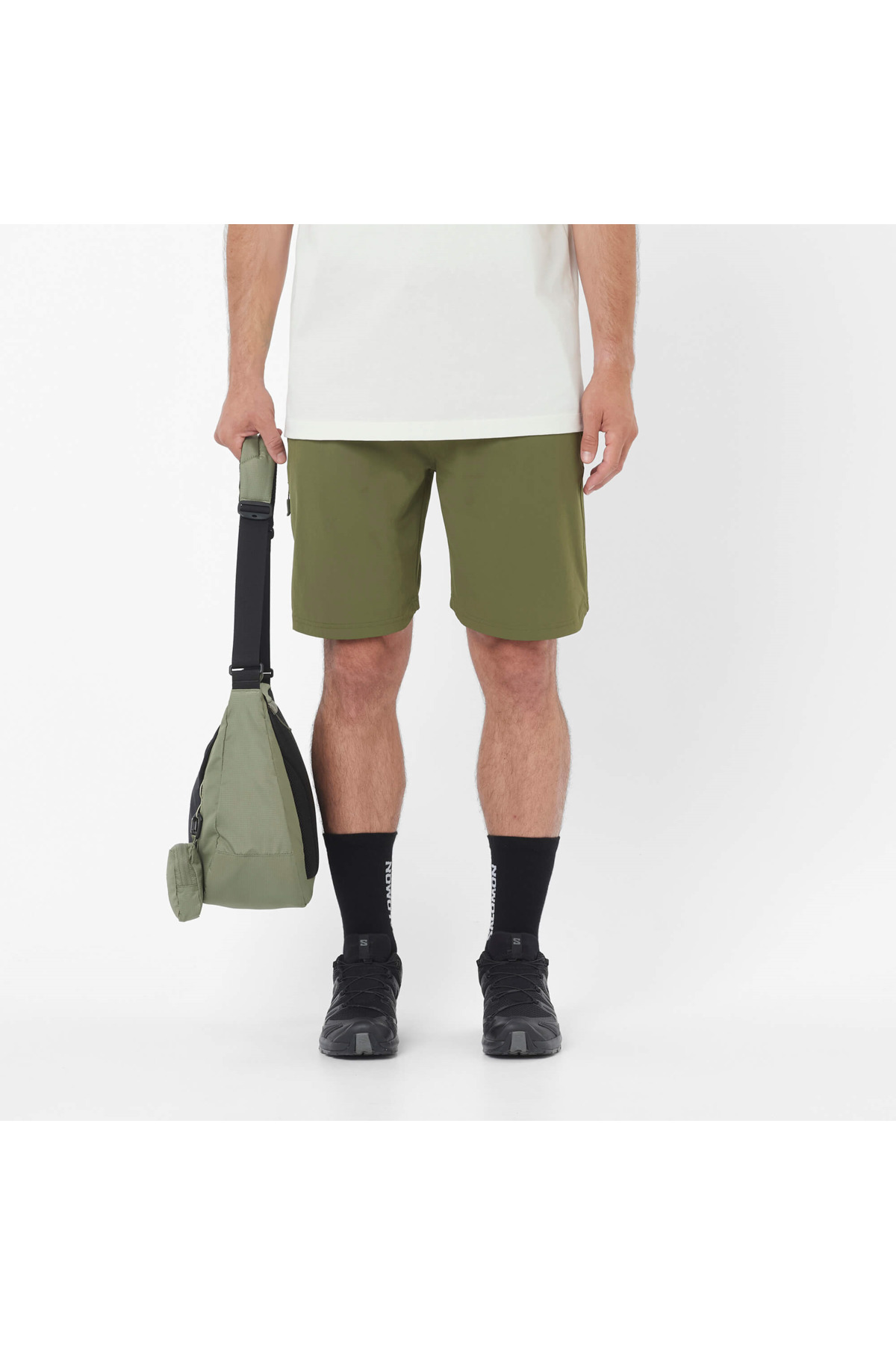 شلوارک مردانه WAYFARER 2.0 طرح برگ انگور مخصوص فضای باز LC2746800 سالومون شورت ورزشی Salomon