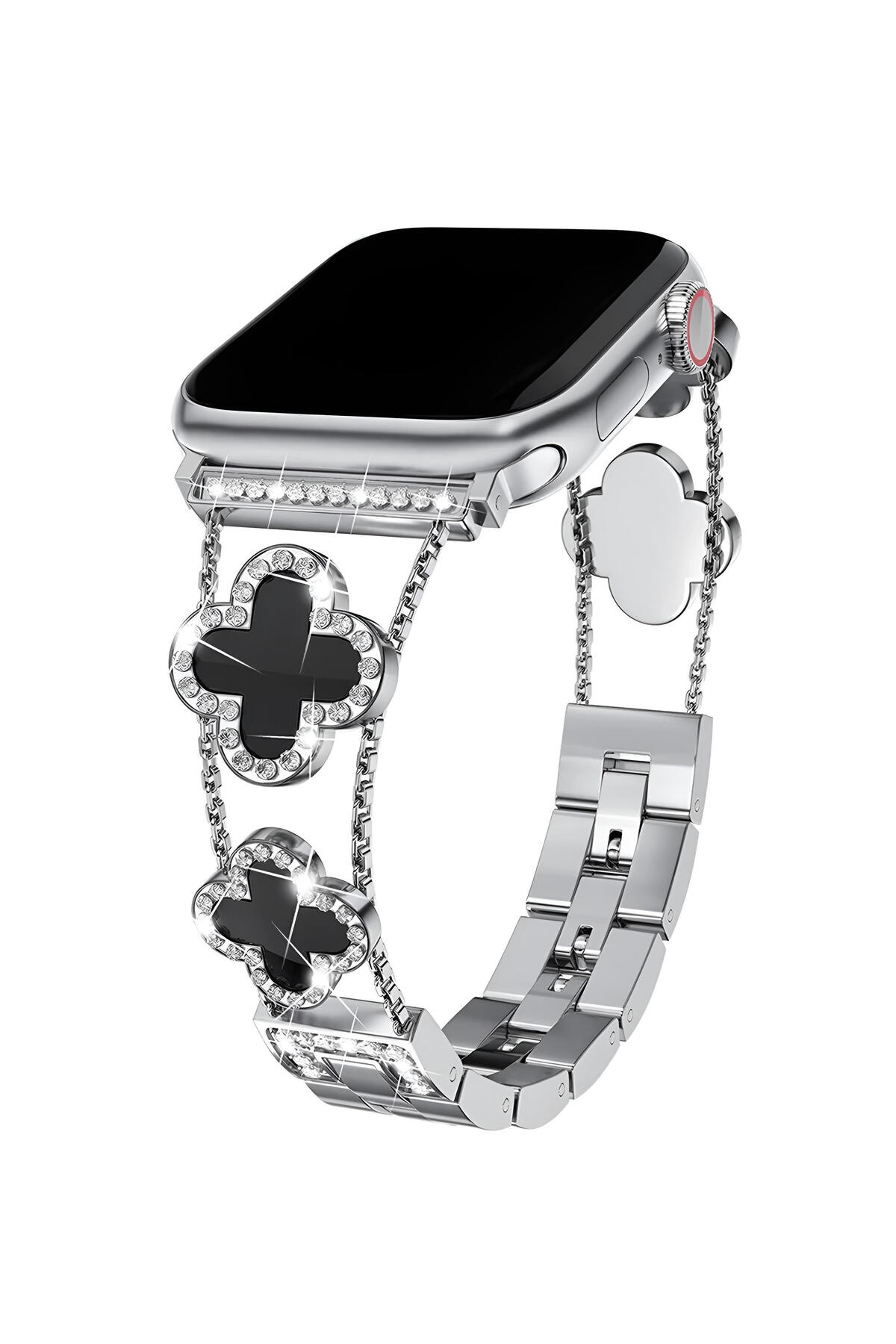 Watch 11 10 9 8 7 6 Ultra Se Compatible 42 44 45 46 49 mm Luxury Gemstone Floral Stylish Elegant Metal Cord