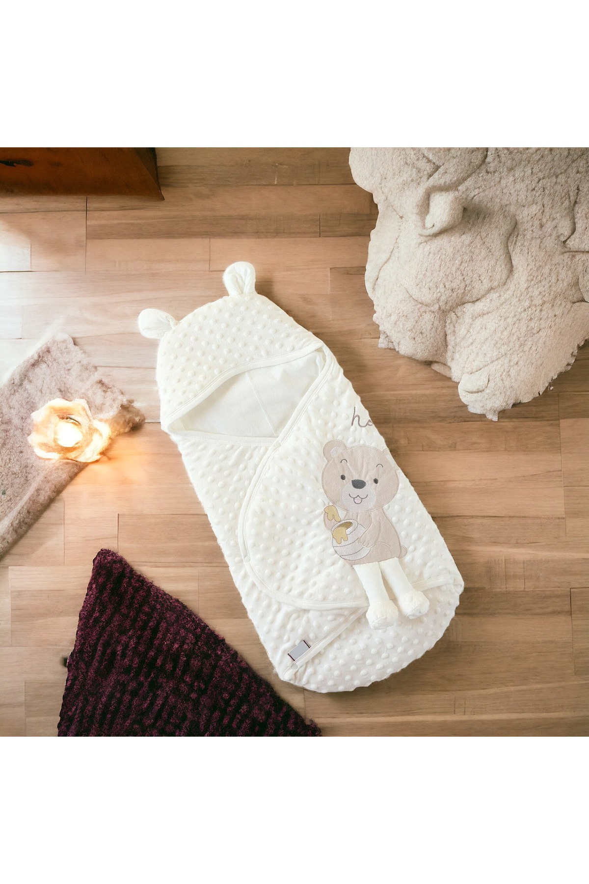 Pimadyo Büyük Doğum Seti (Hastane Çıkışı, Omuz ve Sırt Çantası, Çıtçıtlı Nohut Kundak) fotoğrafı 2 (önizleme)