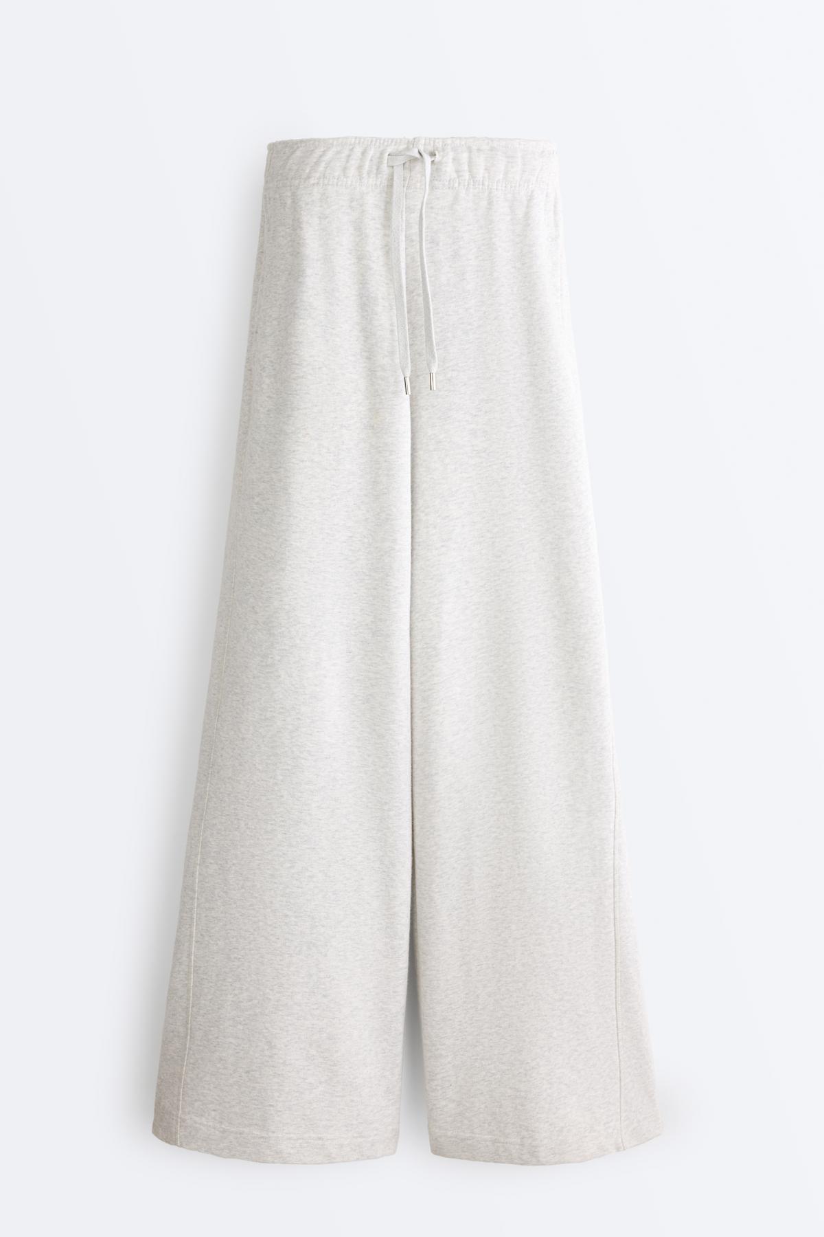 Oysho  Pamuklu düz uzun pantolon - Görsel 7