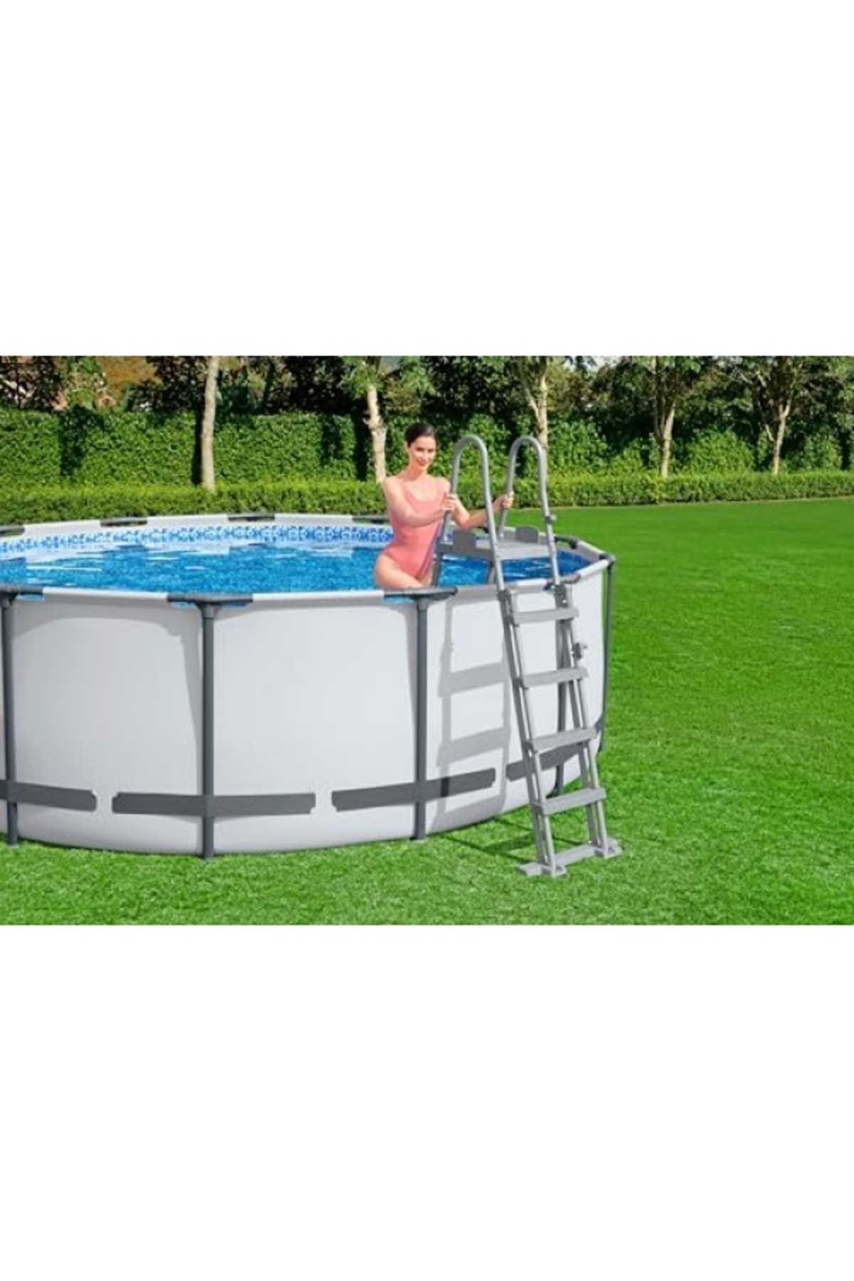 markentegra Güvenli Giriş ve Çıkış İçin Katlanabilir Havuz Merdiveni, 1.32 m fotoğrafı 2 (önizleme)