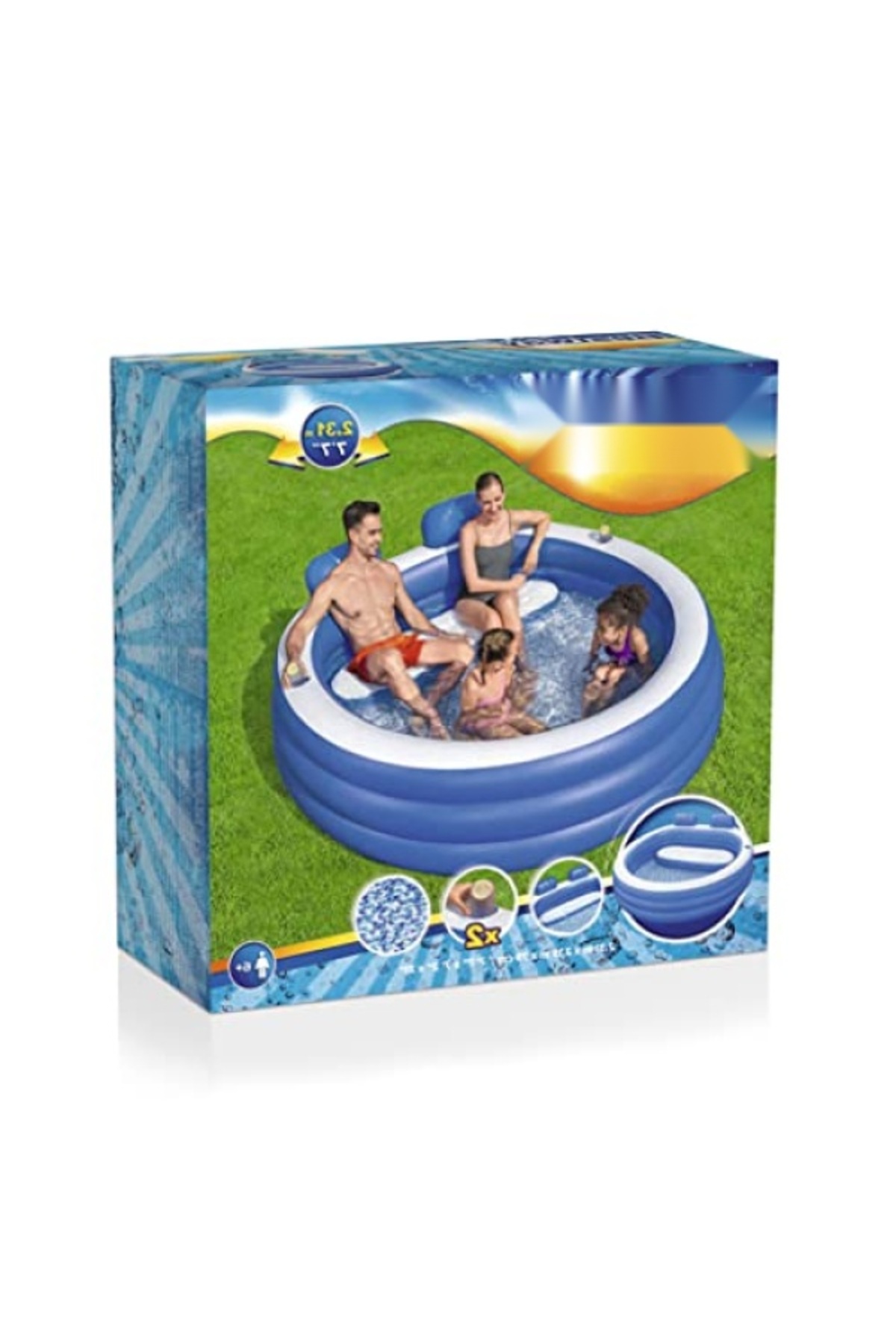 markentegra Aile Kullanımına Uygun 2,31 m x 2,19 m x 79 cm Şişirilebilir Havuz fotoğrafı 3 (önizleme)