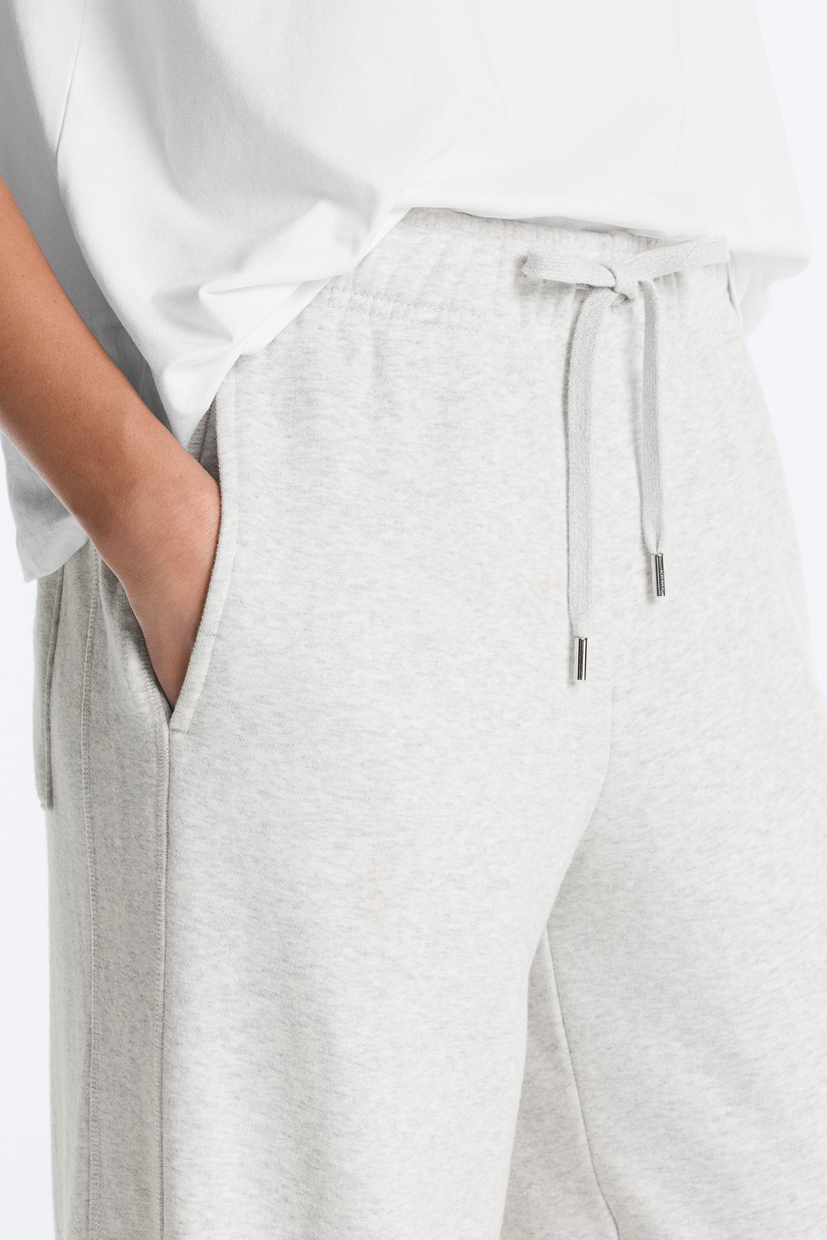 Oysho  Pamuklu düz uzun pantolon - Görsel 3