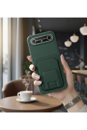 TechTrove Tecno Spark Slim 5G İçin Uyumlu TPU Korumalı Kart Bölmeli Deri Doku...